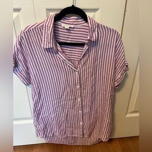 Beachlunchlounge Pink and White Striped Shirt